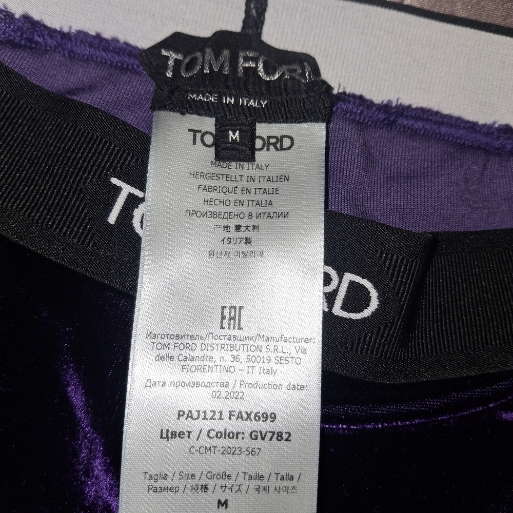 Tom Ford / Royal Grape/ Velvet Signature Leggings- W Sz Medium - Picture 3 of 9